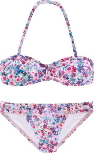 s.Oliver RED LABEL Beachwear Bandeaubikini Scatter Kids met zomerse bloemenprint