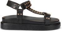 La Redoute Collections Leren sandalen met sleehak en studs