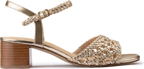 La Redoute Collections Gevlochten sandalen met brede hak