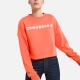 Converse Sweater met geboduurd logo op de borst, buidelzak