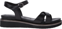 Tamaris Platte sandalen in leer