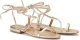 La Redoute Collections Metallic sandalen, enkellint en platte hak