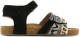 Shoesme IC22S008-A leren sandalen met dierenprint zwart