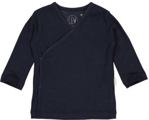 LEVV longsleeve LNEVINNOS met overslag donkerblauw