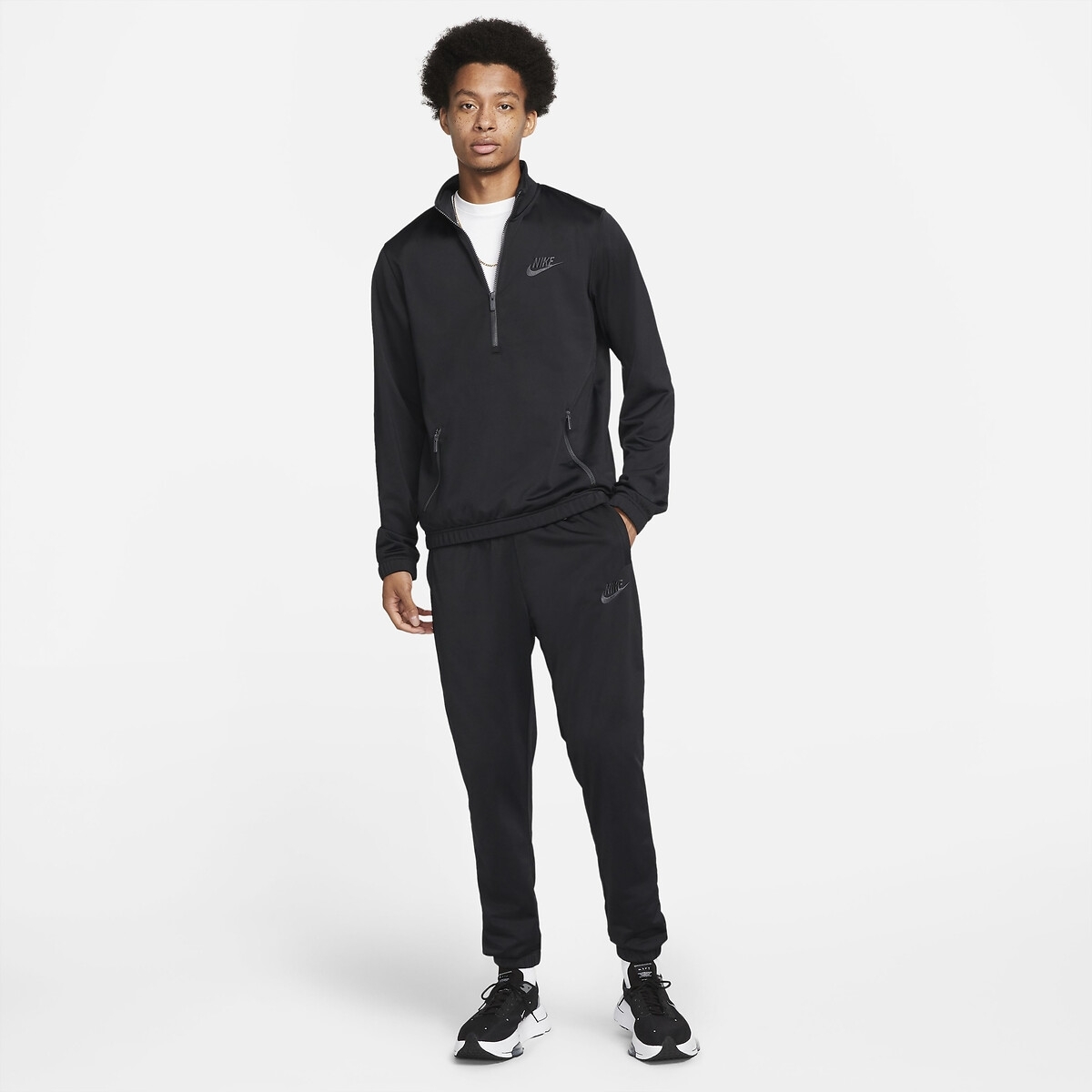 Nike Training sweater met rits tot halverwege