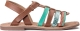 La Redoute Collections Leren sandalen met klittenband, fantasie parels 26-37