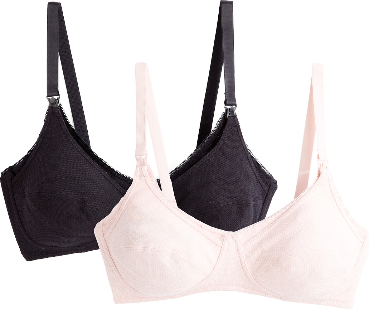 La Redoute Collections Set van 2 borstvoedingsbeha's in katoen
