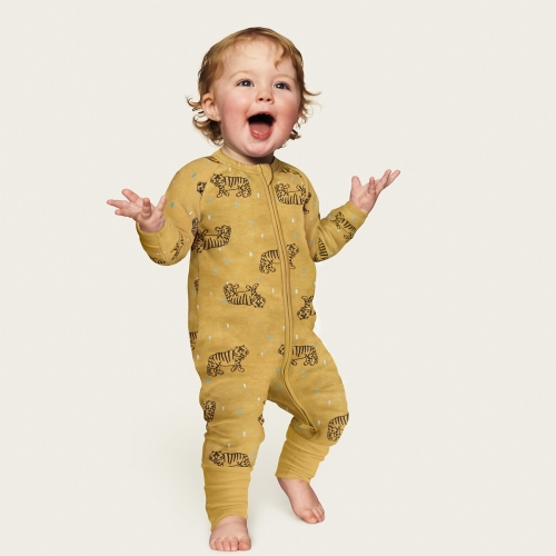 Dim Baby Pyjama in fluweel met rits