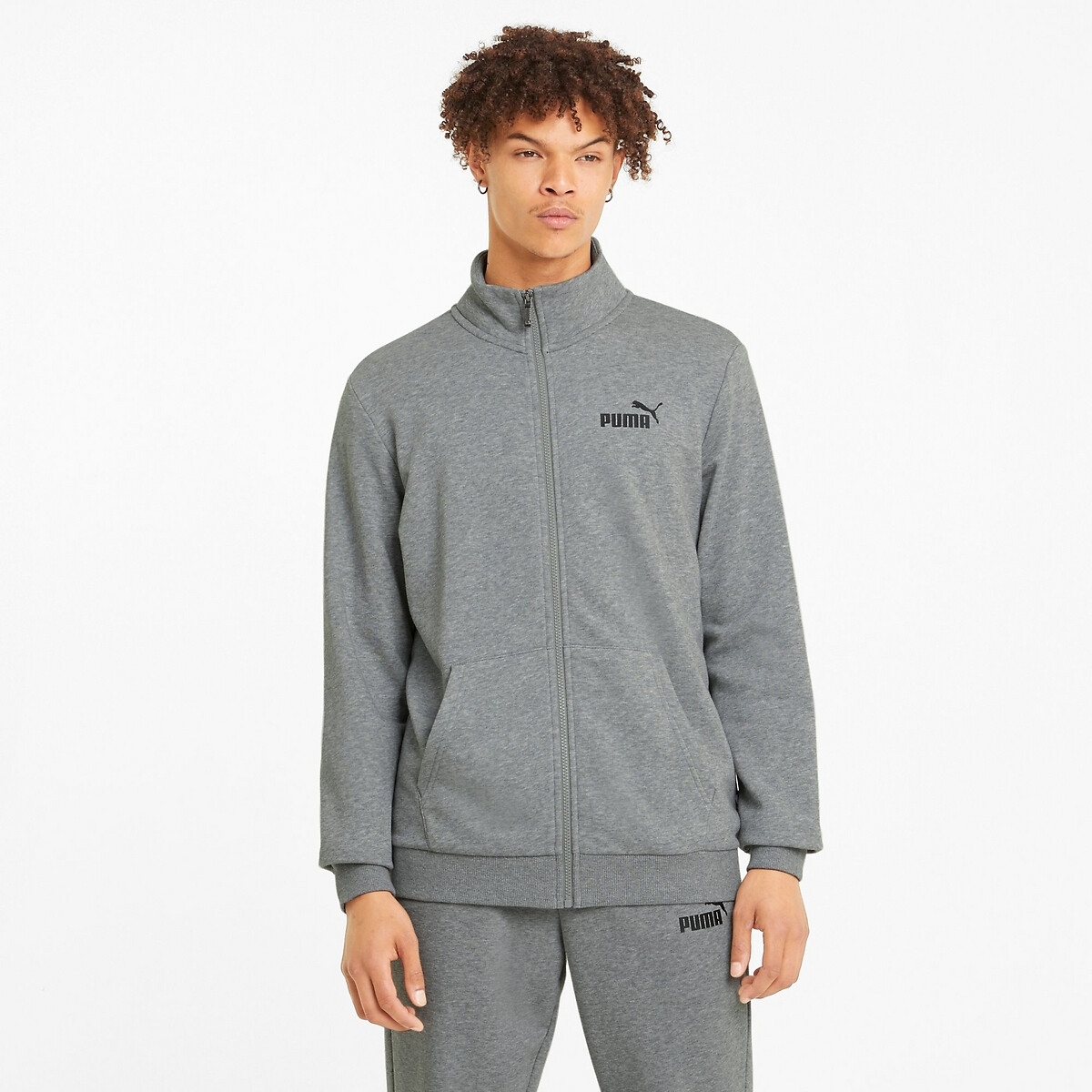 Puma Sweater met rits en klein logo essentiel