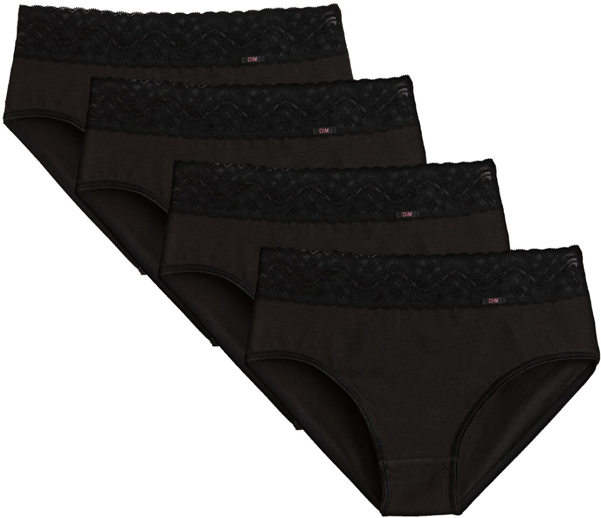 Dim Set van 4 maxi slips coton stretch