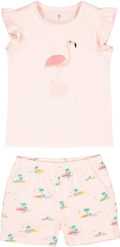 La Redoute Collections Pyjashort bedrukt 'roze flamingo's', bio katoen 3-12 jaar