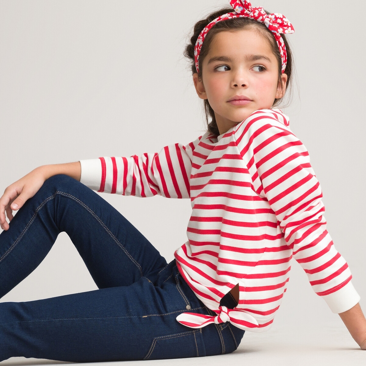 La Redoute Collections Gestreepte sweater met ronde hals 3-14 jaar