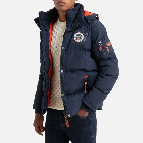 Geographical Norway Warme donsjas met kap, niet afneembaar, Verveine