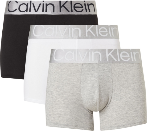 Calvin Klein Underwear Set van 3 effen boxershorts, tailleband met groot logo