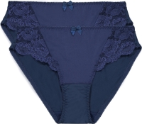La Redoute Collections Set van 2 slips in kant en microvezels