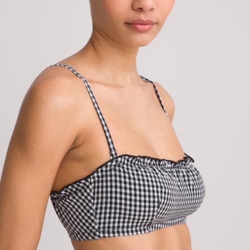 La Redoute Collections Bandeau bikinibh seersucker vichy