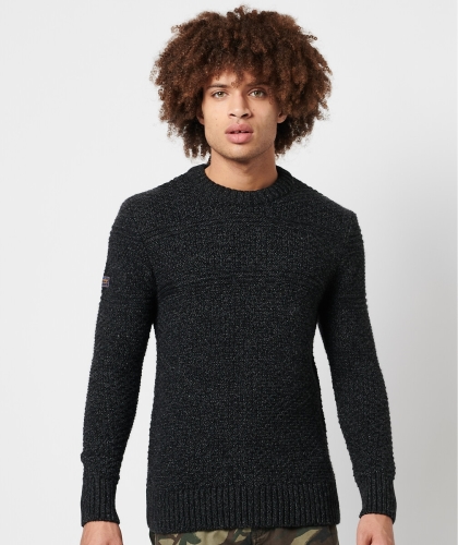 Superdry Trui met ronde hals in kabeltricot Jacob