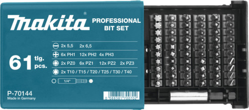 Makita 61-delige Bitset P-70144