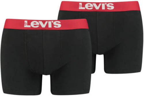 Levi's boxershort SOLID BASIC (set van 2) zwart