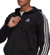 adidas Performance Capuchonsweatvest ESSENTIALS FLEECE 3 STREPEN CAPUCHONJACK