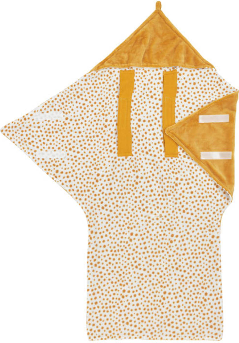 Meyco fleece wikkeldeken Cheetah honeygold