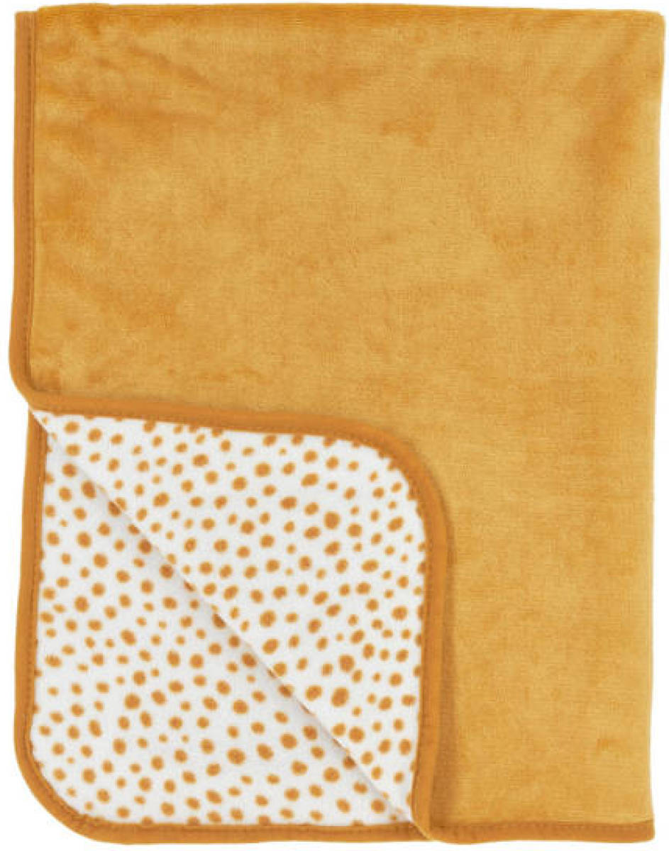 Meyco fleece reisdeken Cheetah 75x100 cm honey gold