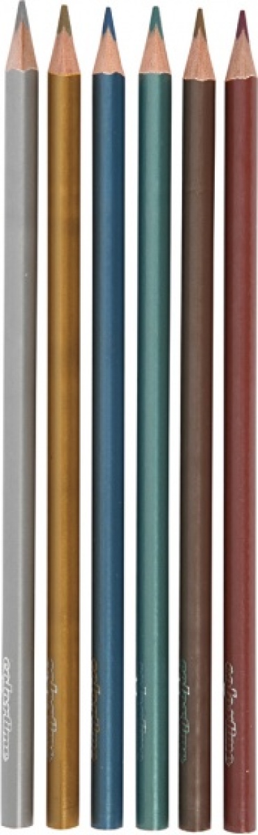 Colortime kleurpotloden 3 mm vulling metallic kleuren 6 stuks