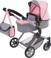 Bayer poppenwagen Neo Star grijs/lichtroze 75 cm