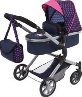 Bayer poppenwagen City Neo donkerblauw 75 cm
