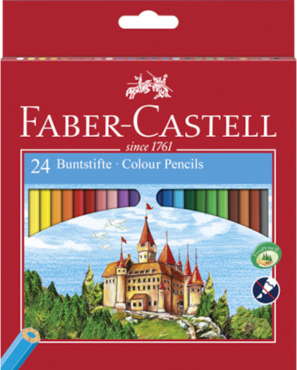 Faber Castell kleurpotloden eco junior 17 cm hout 24 stuks