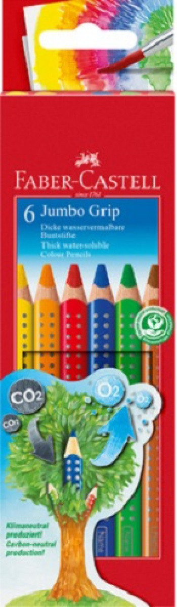 Faber Castell kleurpotloden Jumbo Grip 17,5 cm hout 6 stuks