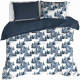 De Witte Lietaer Dekbedovertrek North Eclipse Blue - Lits Jumeaux - 240 X 220 Cm - Katoen Flanel