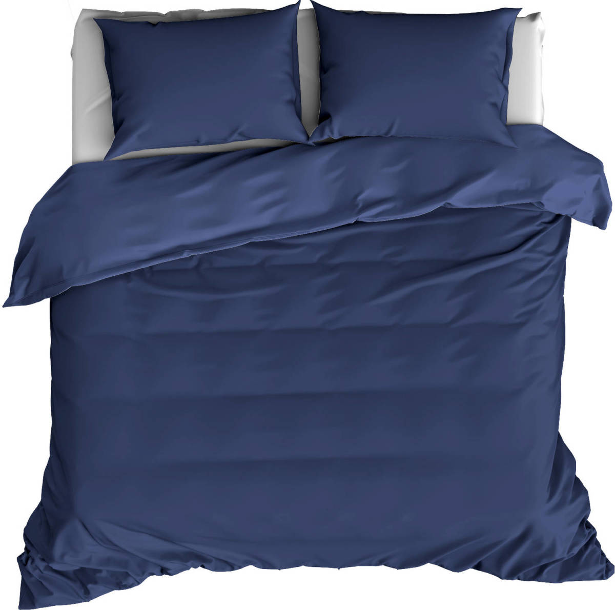 De Witte Lietaer Dekbedovertrek Katoen Satijn Olivia - Lits Jumeaux - 240 X 220 Cm - Blauw