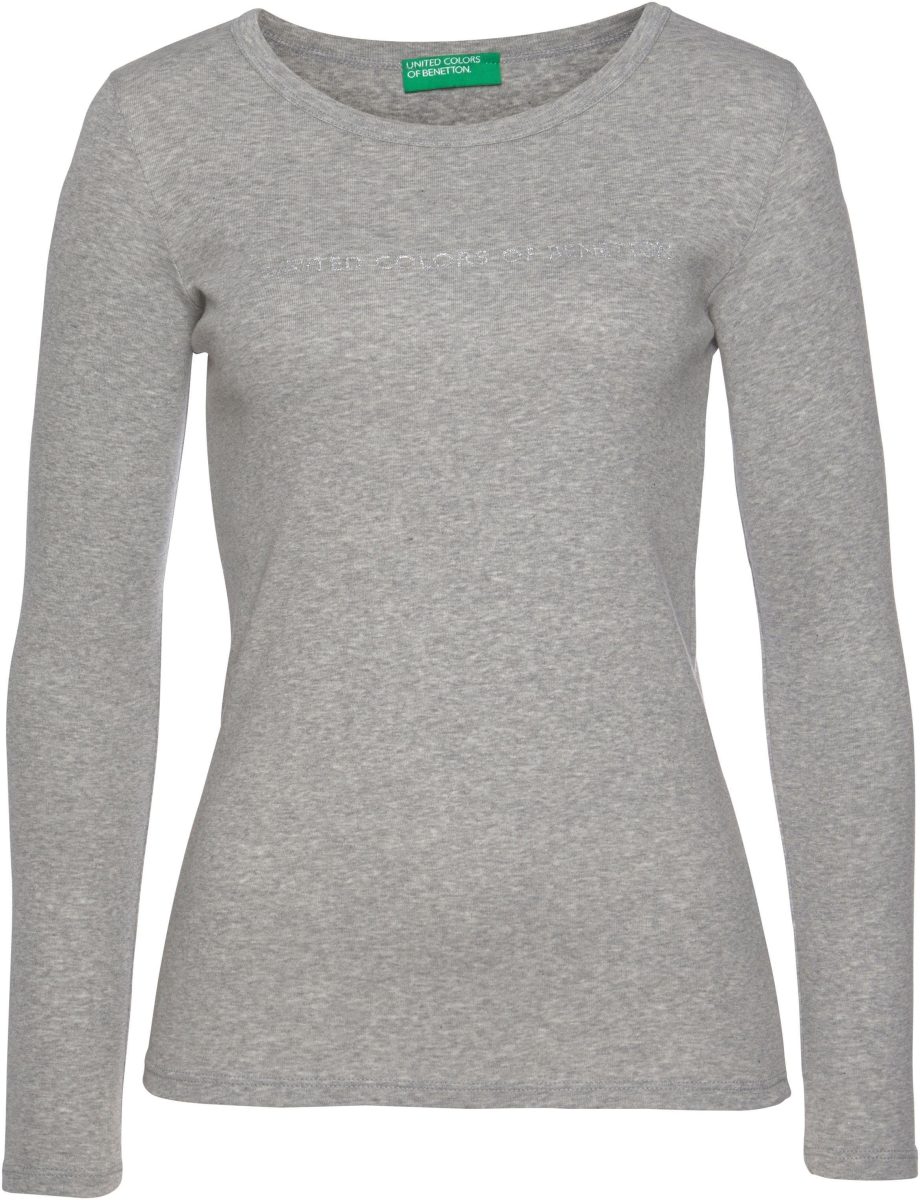 United Colors of Benetton Shirt met lange mouwen met glitterprint voor