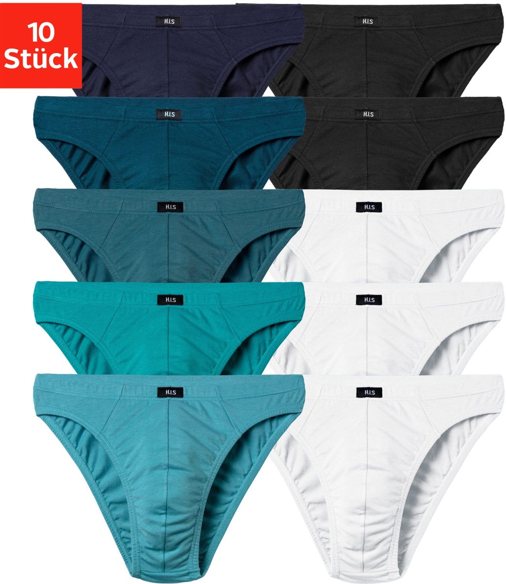 H.I.S Minislip in effen kleuren (set, 10 stuks)