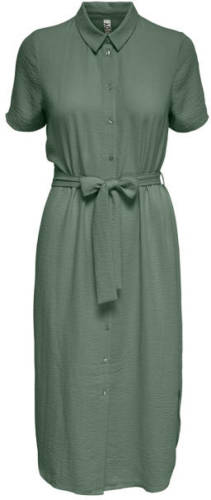 JDY blousejurk JDYRACHEL met ceintuur groen