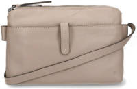 Manfield leren crossbody beige