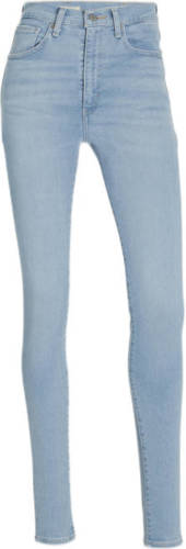 Levi's Mile High high waist super skinny jeans light indigo worn in