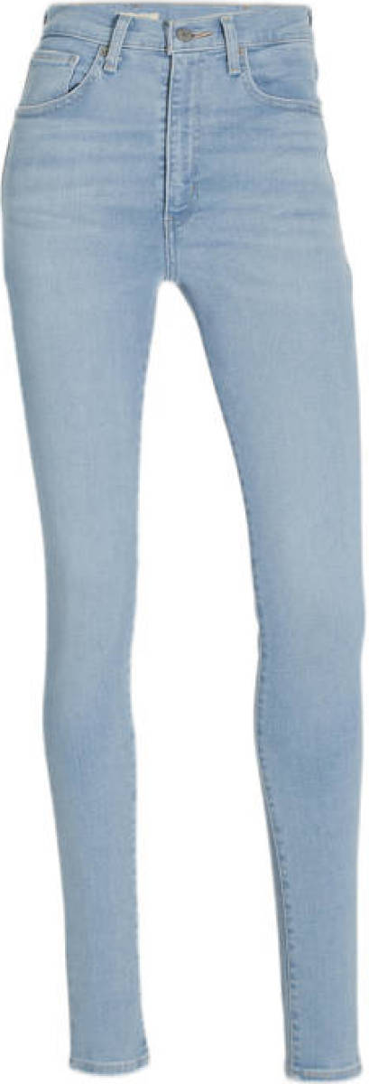 Levi's Mile High high waist super skinny jeans light indigo worn in