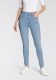 Levi's Mile High high waist super skinny jeans light indigo worn in