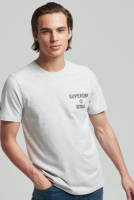 Superdry T-shirt met logo glacier grey marl