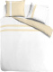 Presence Egyptische Katoen Streep - Reed Yellow / White Lits-jumeaux (240 x 200/220 cm + 2 kussenslopen) Dekbedovertrek