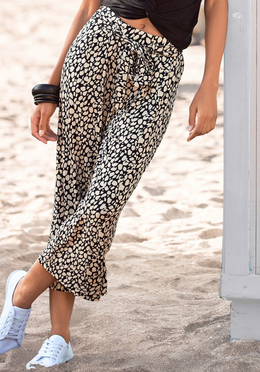 Lascana Culotte met print all-over (Met een bindceintuur)