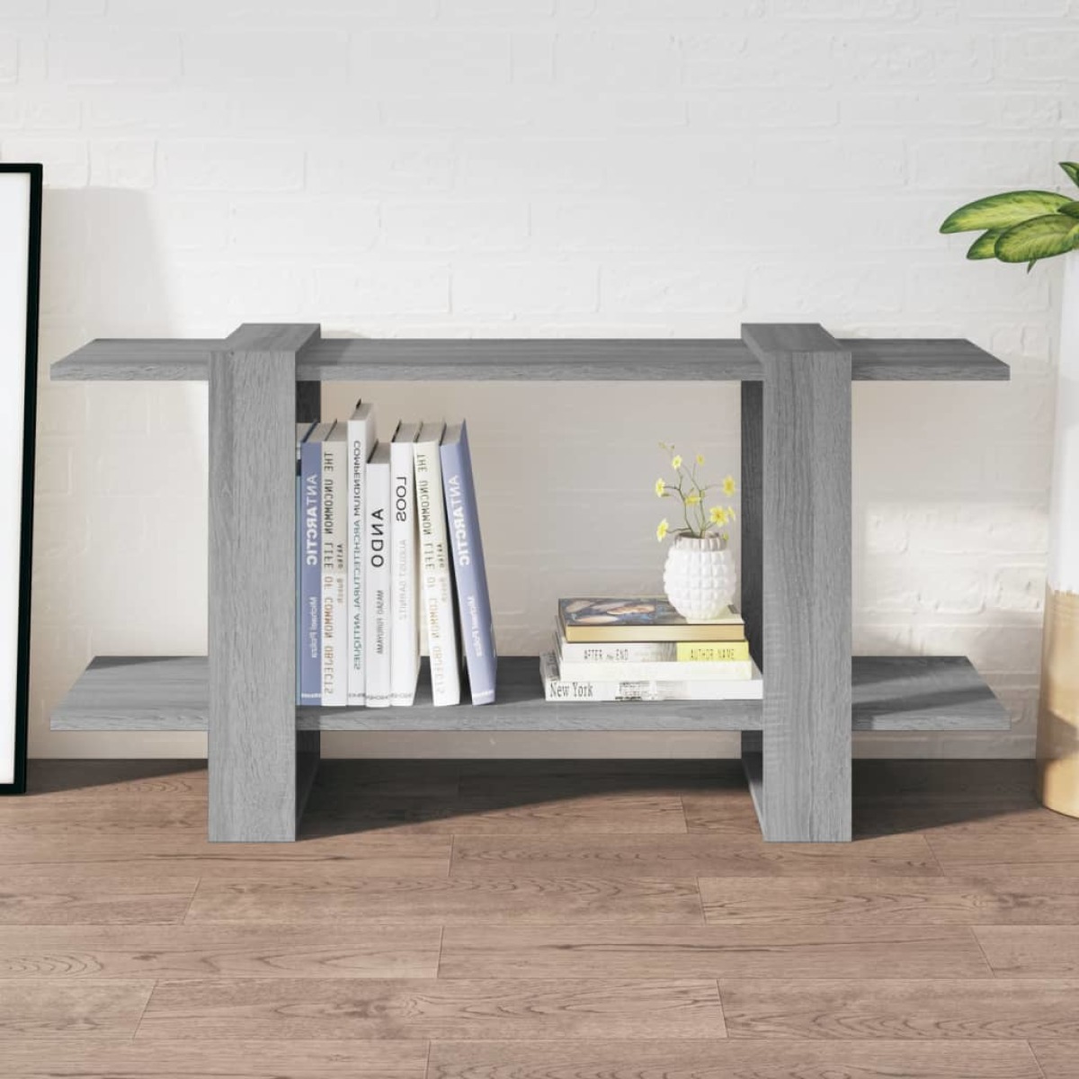 VidaXL Boekenkast 100x30x51 cm bewerkt hout grijs sonoma eikenkleurig