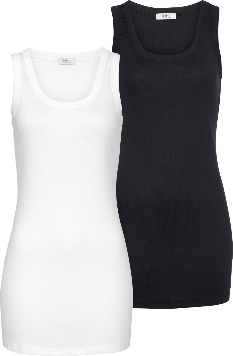 Flashlights Tanktop in een lang model (set, Set van 2)
