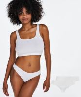 Hunkemöller 2 katoenen strings Kim Wit