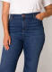 Base Level Curvy by Yesta high waist flared jeans Yvana mid blue