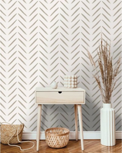 DUTCH WALLCOVERINGS Behang Chevron taupe