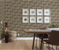 DUTCH WALLCOVERINGS Behang Galactic bruin en wit