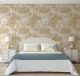 DUTCH WALLCOVERINGS Behang Tropical beige en goudkleurig